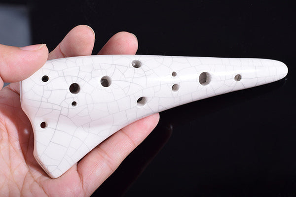 Ocarina de Porcelana 12 Agujeros en Do - Instrumento Ajustable de Sonido Profesional