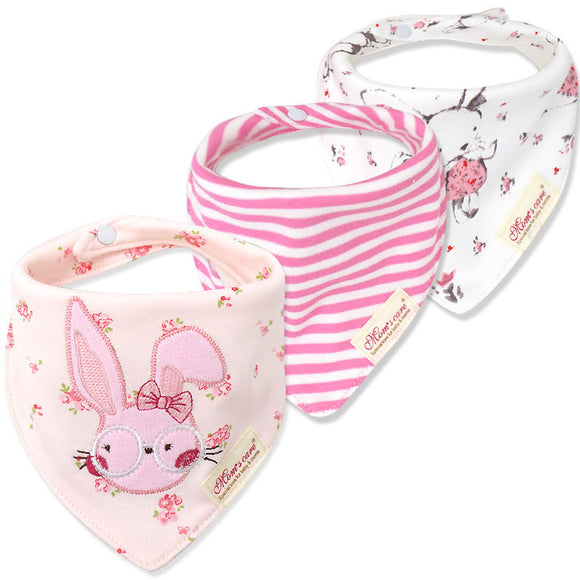 Baberos Triangulares Dobles para Bebé - Pack de 3 Pañoletas Absorbentes