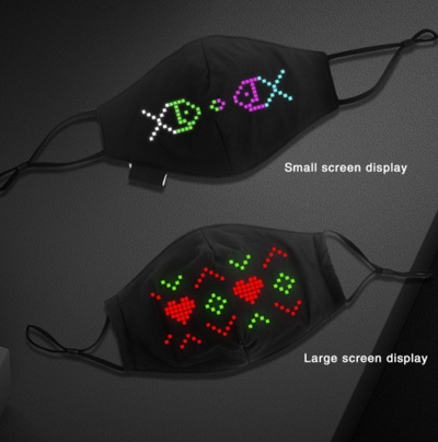 Máscara LED Luminosa con Control por App Bluetooth