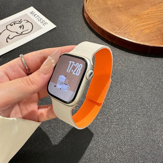 Correa Magnética para iWatch S10 Patrón Litchi Silicona Suave - Image 44