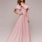 Vestido Largo Elegante Slim Fit con Hombros Descubiertos