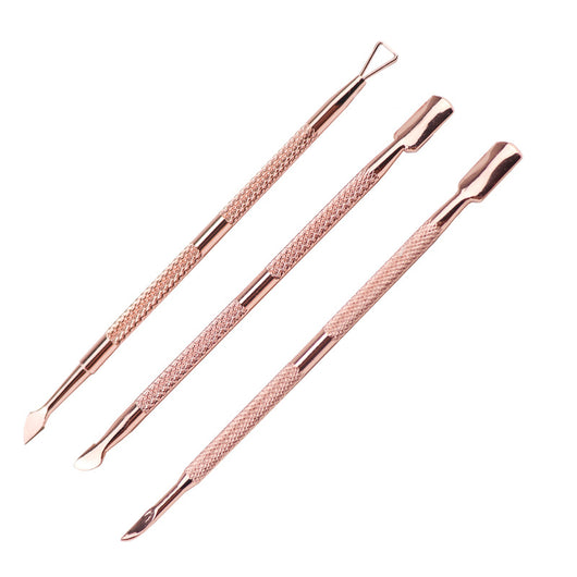 Set de Herramientas para Uñas en Acero Inoxidable Oro Rosado - Image 3