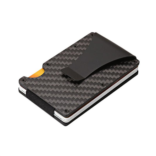 Cartera de Tarjetas de Fibra de Carbono con Bloqueo RFID y Protección Antimagnética