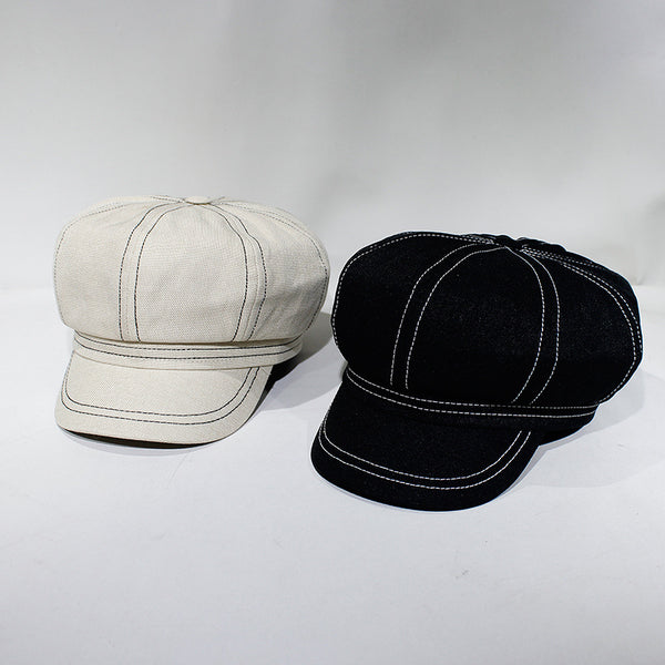 Gorra Octagonal Retro Británico para Mujer - Primavera Verano