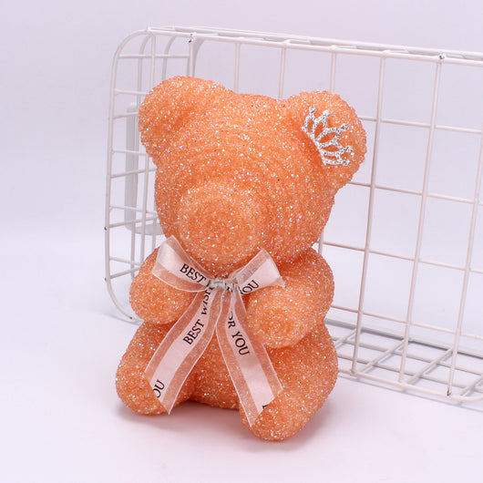 Osito de Cristal con Corona - Regalo Sorpresa Cumpleaños Diamante Espuma - Image 3