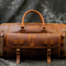 Bolsa de Viaje Retro Crazy Horse en Cuero para Hombre