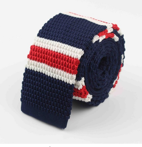 Corbata Tejida Delgada a Rayas para Hombre - Diseño Moderno y Sofisticado - Image 27