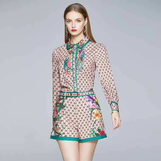 Conjunto Vaquero Elegante: Camisa Entallada y Shorts de Cintura Alta - Image 12