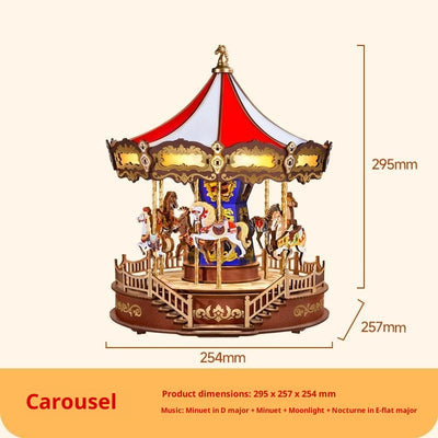 Caja de Música Carrusel DIY - Modelo de Construcción con Bloques - Image 6