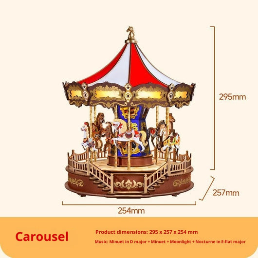 Caja de Música Carrusel DIY - Modelo de Construcción con Bloques - Image 6