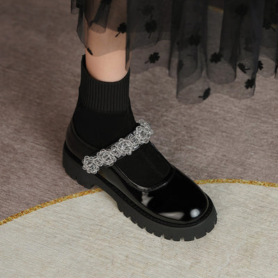Botas Cortas de Tacón Medio con Plataforma y Hebilla de Copo de Nieve - Image 6