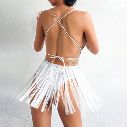 Bikini con Flecos y Tirantes Ajustables - Image 3
