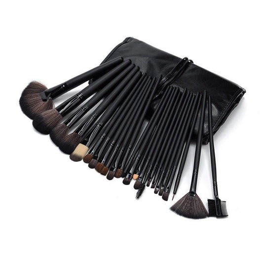Set de 24 Brochas de Maquillaje Profesional Negro