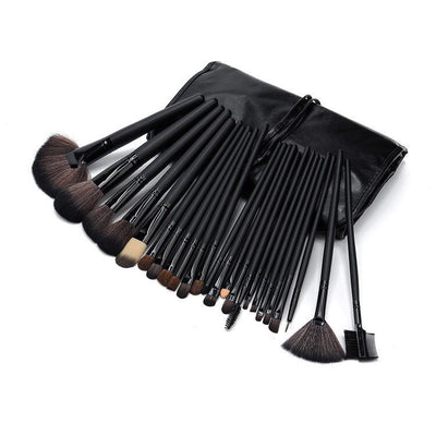 Set de 24 Brochas de Maquillaje Profesional Negro