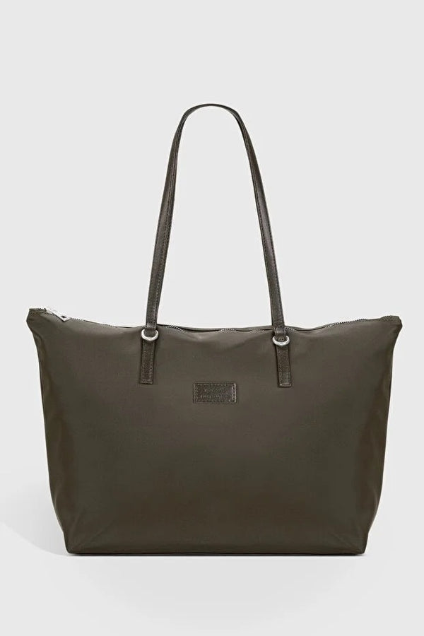 Bolsa Shopper Khaki de Gran Capacidad Resistente al Agua para Mujer