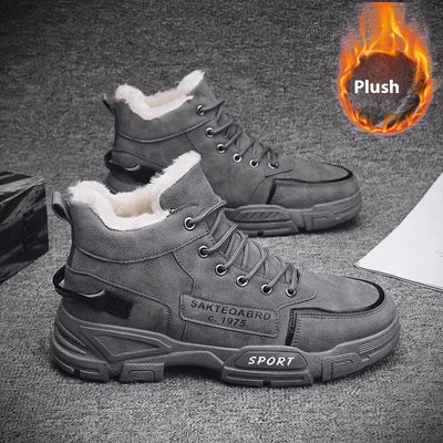 Botas Cálidas Acolchadas de Algodón con Forro Polar para Hombre - Image 10