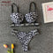 Bikini Estampado Leopardo Blanco