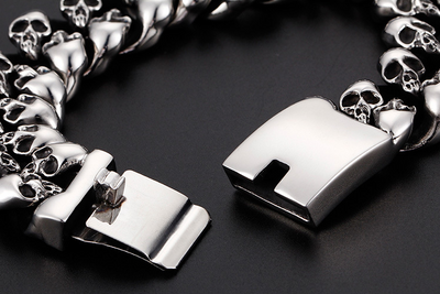 Pulsera de calavera con estilo punk para hombre - Image 9