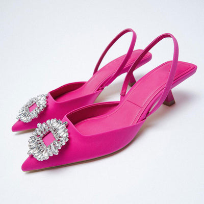 Sandalias de Tacón Alto con Brillantes y Punta Afilada - Image 8