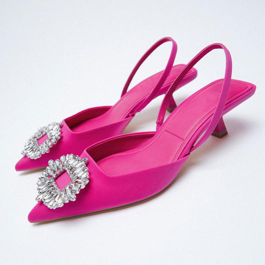 Sandalias de Tacón Alto con Brillantes y Punta Afilada - Image 8