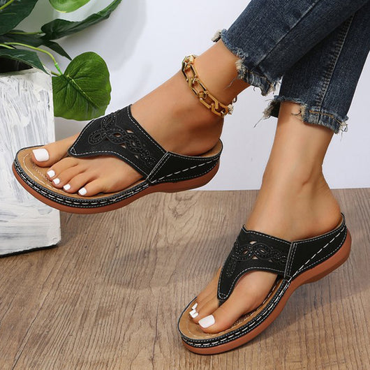 Sandalias Cuña con Clip Toe - Chanclas Verano para Mujer Zapatos de Playa - Image 17
