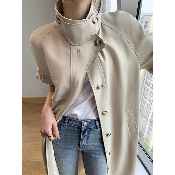 Abrigo Ejecutivo para Mujer Otoño - Corte Elegante Abotonado Cintura Marcada