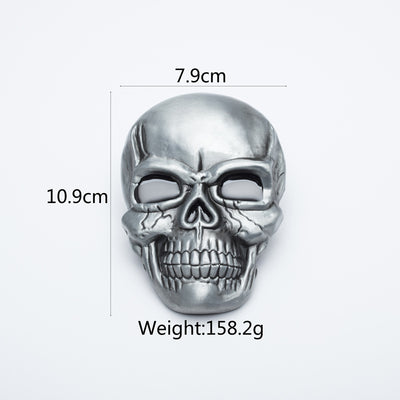 Cinturón Retro de Cuero Genuino con Hebilla Grande Calavera - Image 13