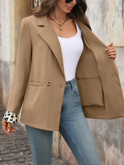 Blazer Leopardo con Costuras Decorativas para Mujer - Image 10
