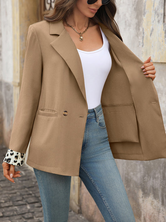 Blazer Leopardo con Costuras Decorativas para Mujer - Image 10