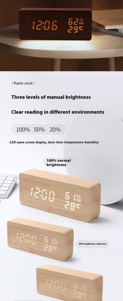 Reloj Digital LED con Control Remoto, Temperatura y Humedad - Image 18