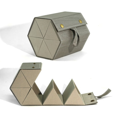 Estuche Multiseccional para Gafas en Cuero - Organizador Plegable - Image 26