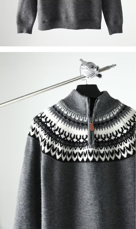 Suéter Retro Estadounidense para Hombre - Otoño e Invierno - Image 26