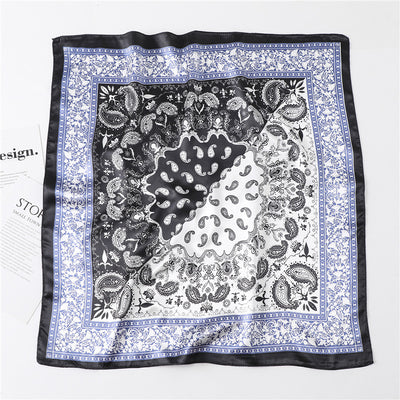 Pañuelo Retro Cuadrado Pequeño de Cachemira para Mujer - Image 12