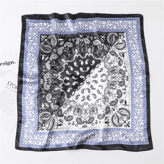 Pañuelo Retro Cuadrado Pequeño de Cachemira para Mujer - Image 12