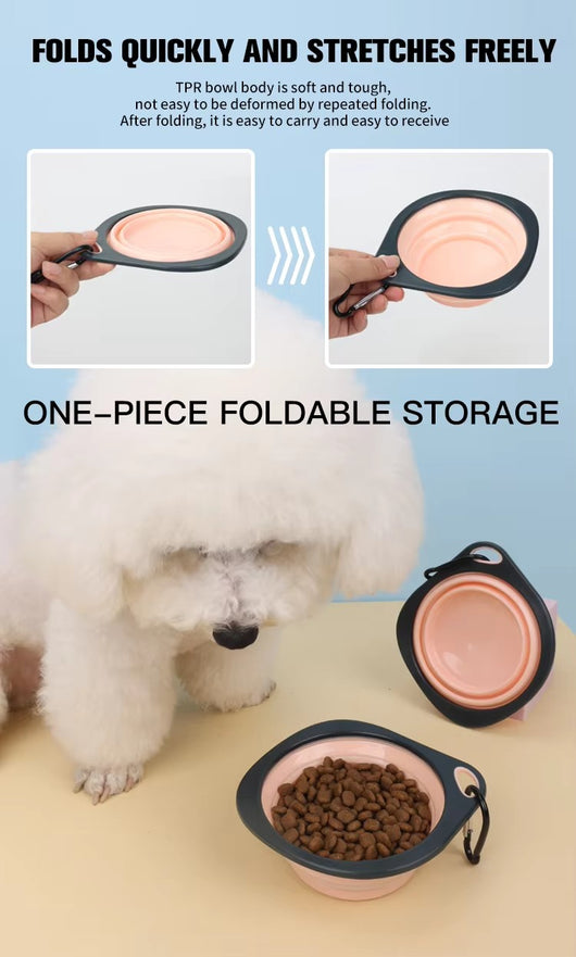 Comedero Plegable Portátil para Mascotas - Tazón de Viaje Multicolor para Perros y Gatos - Image 23