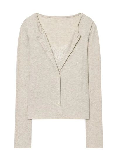Blusa Base Layer Efecto Dos Piezas con Encaje - Image 12