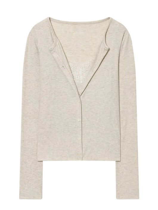 Blusa Base Layer Efecto Dos Piezas con Encaje - Image 12