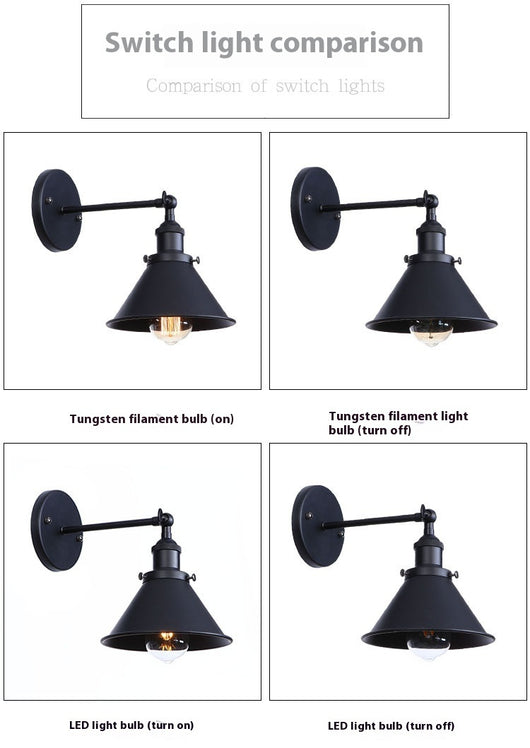 Lámpara de Pared Industrial en Hierro Forjado Negro Mate para Restaurantes y Cafés - Image 17