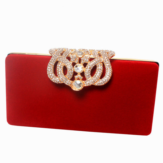 Bolso de Novia con Corona de Cristales y Gamuza - Image 3