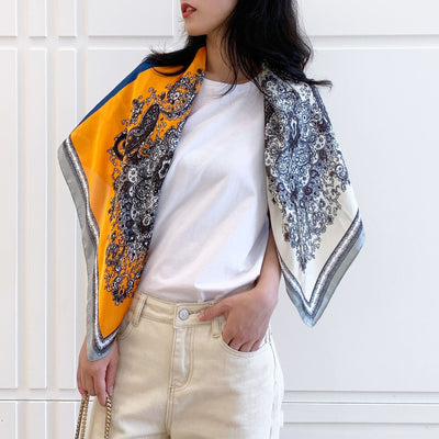 Pañuelos de Seda Estampados para Mujer - Hijab Versátil - Image 16