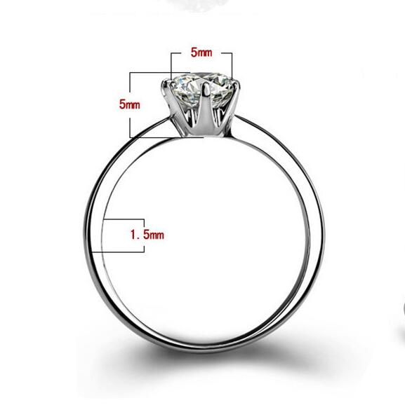 Anillo de Diamante Brillante Redondo