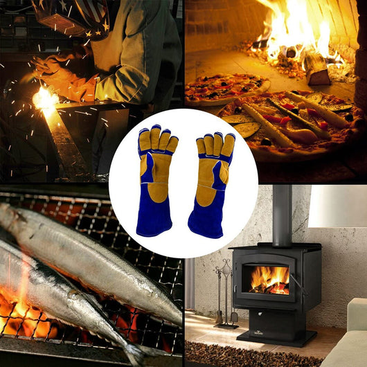 Guantes de Cuero Profesionales para Soldadura Industrial con Protección Laboral - Image 5