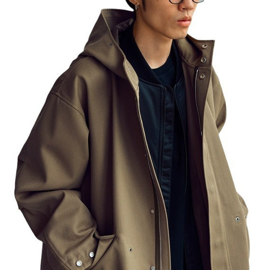 Chaqueta Impermeable con Capucha Estilo Fishtail para Hombre - Image 5