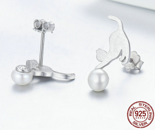 Aretes de Perla Cepillados Estilo Coreano Hipoalergénicos - Image 4