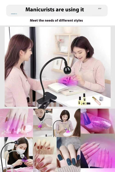 Lámpara UV de Cuello Flexible con Pinza para Uñas de Gel y Pegamento - Image 15