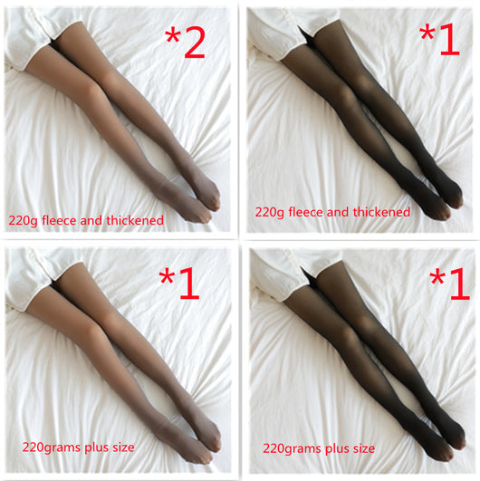 Leggins Térmicos Translúcidos Talla Grande con Forro Polar para Invierno - Image 28