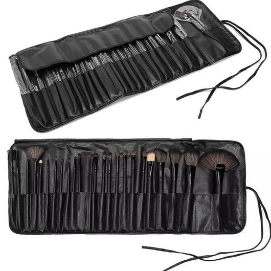 Set de 24 Brochas de Maquillaje Profesional Negro - Image 4