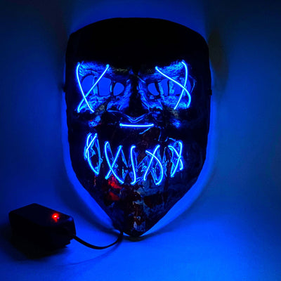 Máscara LED Fría para Halloween - Accesorio de Terror Profesional - Image 16