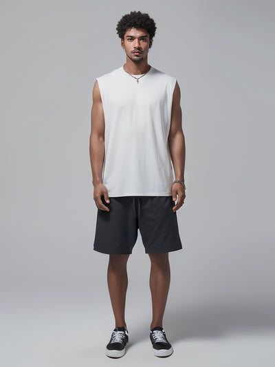 Camiseta Suelta sin Mangas para Hombre - Diseño Liso y Versátil - Image 15