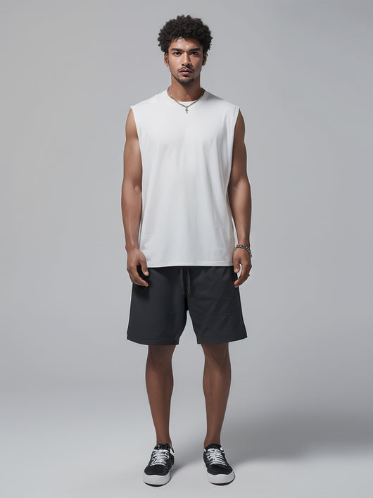 Camiseta Suelta sin Mangas para Hombre - Diseño Liso y Versátil - Image 15